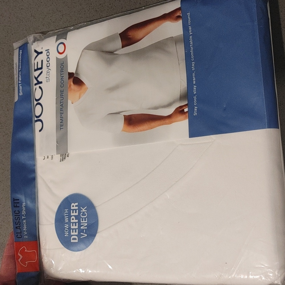 Jockey Staycool V-neck T-shirts White